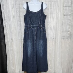 NWT Dark Blue Denim Jumper Dress SzXL